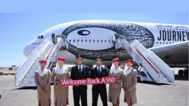 Photo de L’Airbus A380 d’Emirates de retour à Casablanca