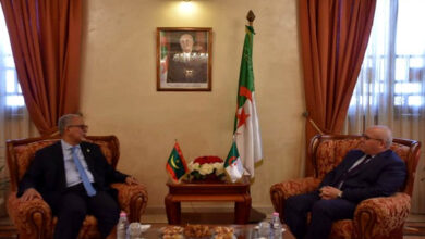 Photo de Cherfa examine avec son homologue mauritanien les voies et moyens de renforcer la coopération bilatérale