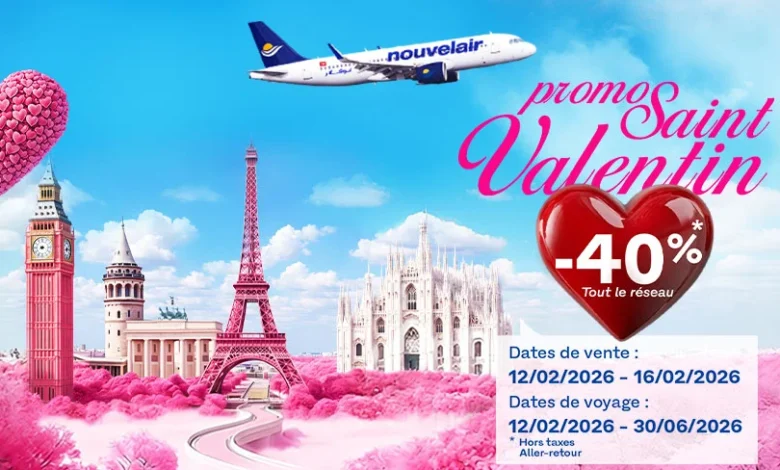 Nouvelair lance une offre promotionnelle spéciale "Saint-Valentin"